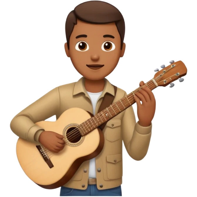 man holding guitar emoji