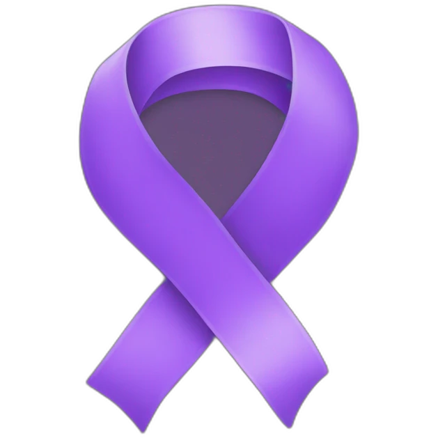 purple ribbon emoji