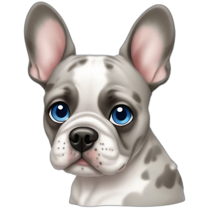 merle frenchie with one blue eye emoji