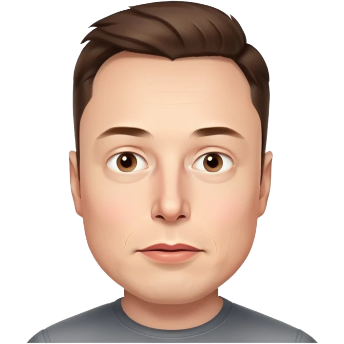 Elon Musk simple face emoji