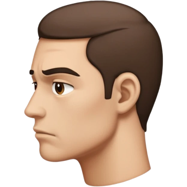 Person mad side profile frown emoji
