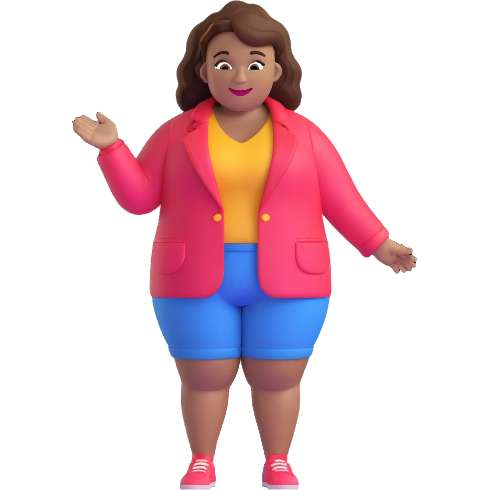 cheerful character resembling Nicole Byer emoji