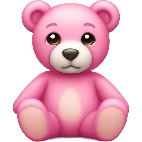 Pink teddy bear emoji