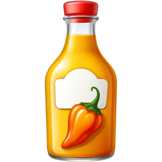 Botella de salsa de habanero con tapa amarilla  emoji