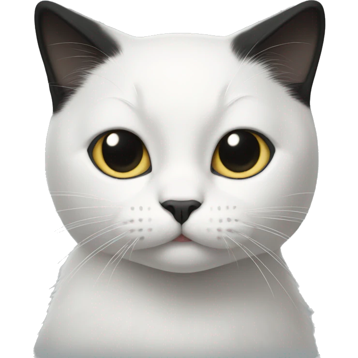black and white cat emoji