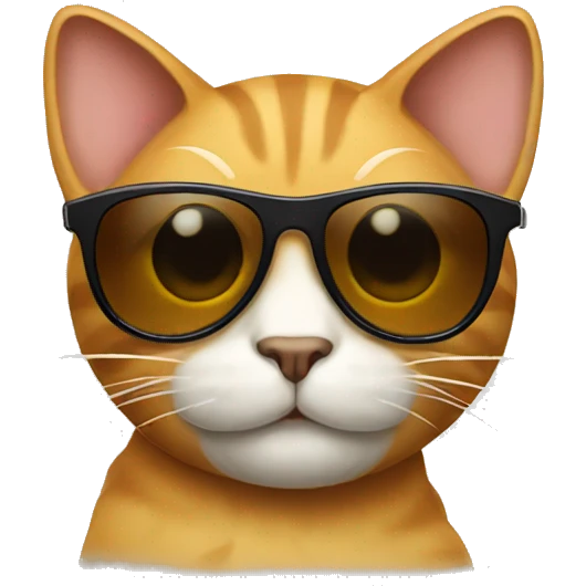 Cat with sunglasses emoji