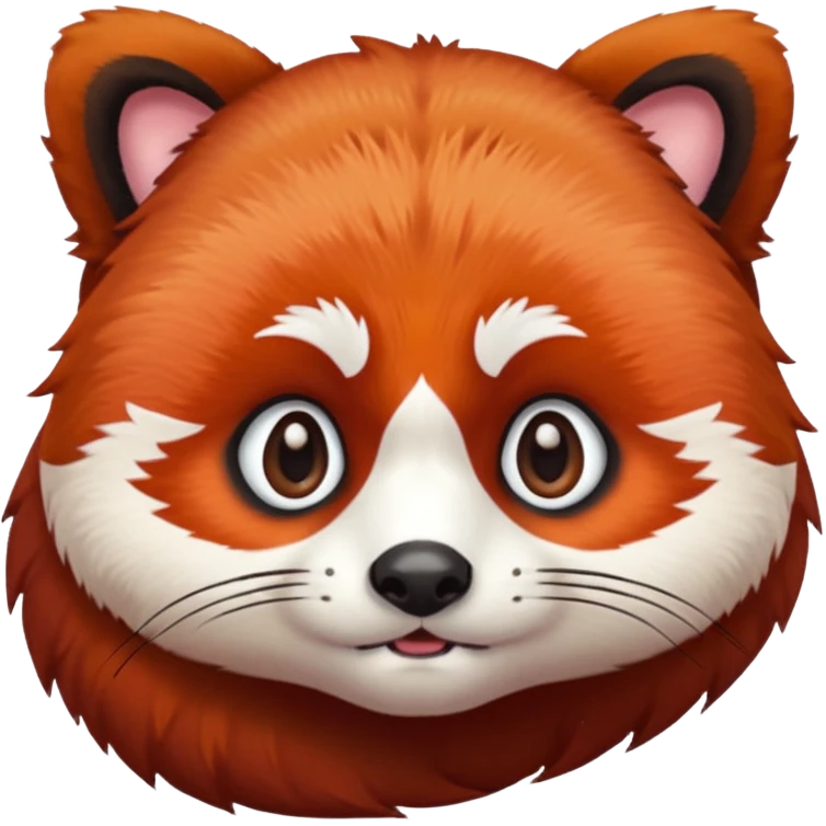 A red panda with serious eyes and a furrowed brow. emoji