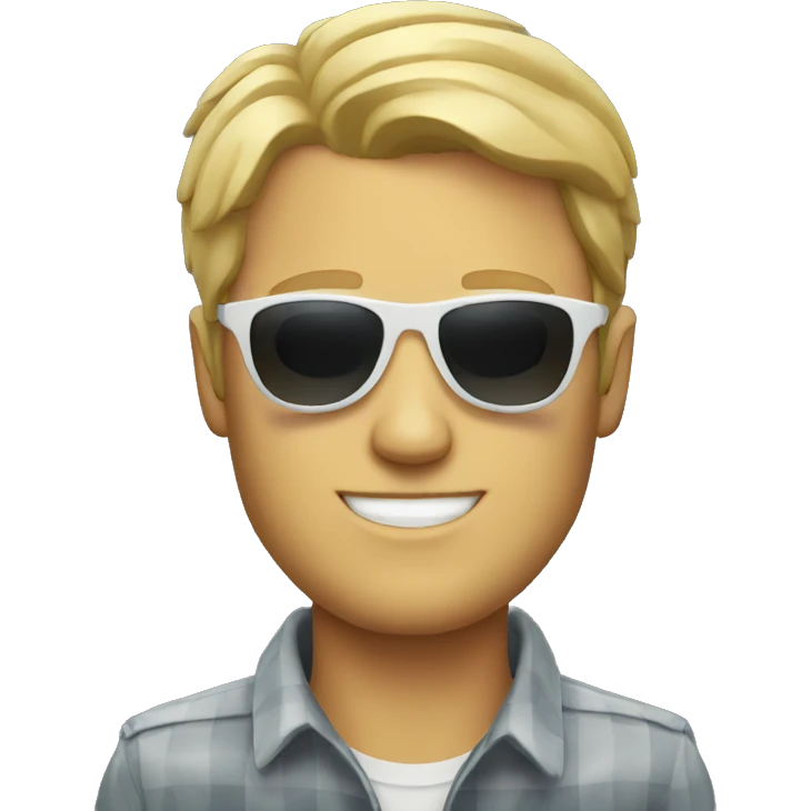 White Man wearing sunglasses in the summer emoji