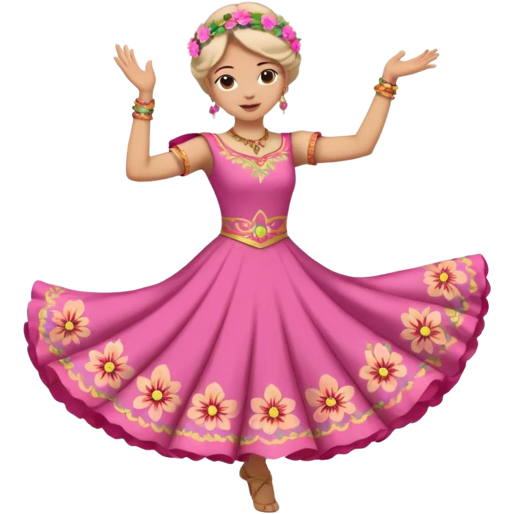 Bailarina rosada pero no de valet sino de bailes culturales emoji