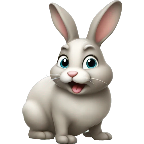 Bunny farting emoji