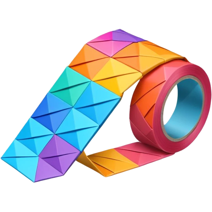 Origami tape emoji