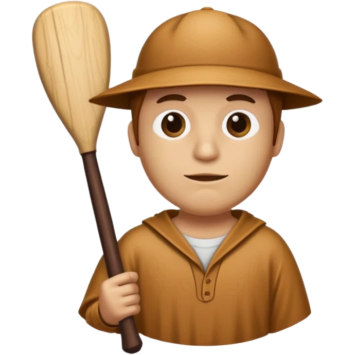 A wooden guy with a wooden bat name tung tung tung sahur emoji