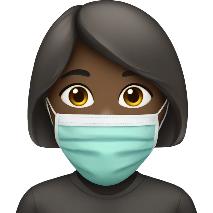 A sick girl have mask  emoji