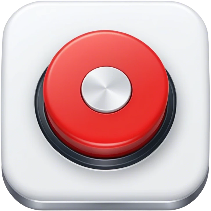 red button is pressed emoji