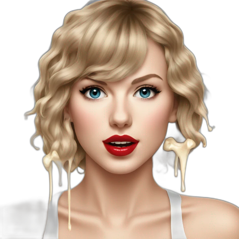 taylor-swift-selfie-milk-on-face-dripping emoji