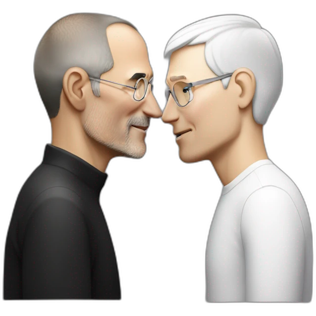 steve jobs kissing tim cook emoji