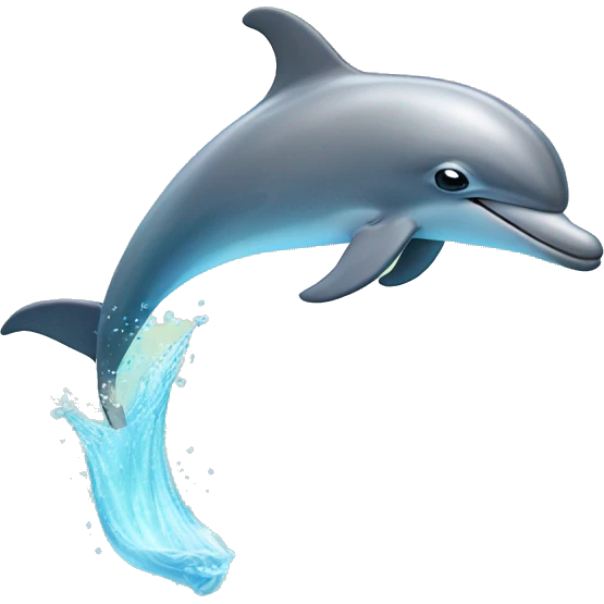 Dolphin Floating  emoji