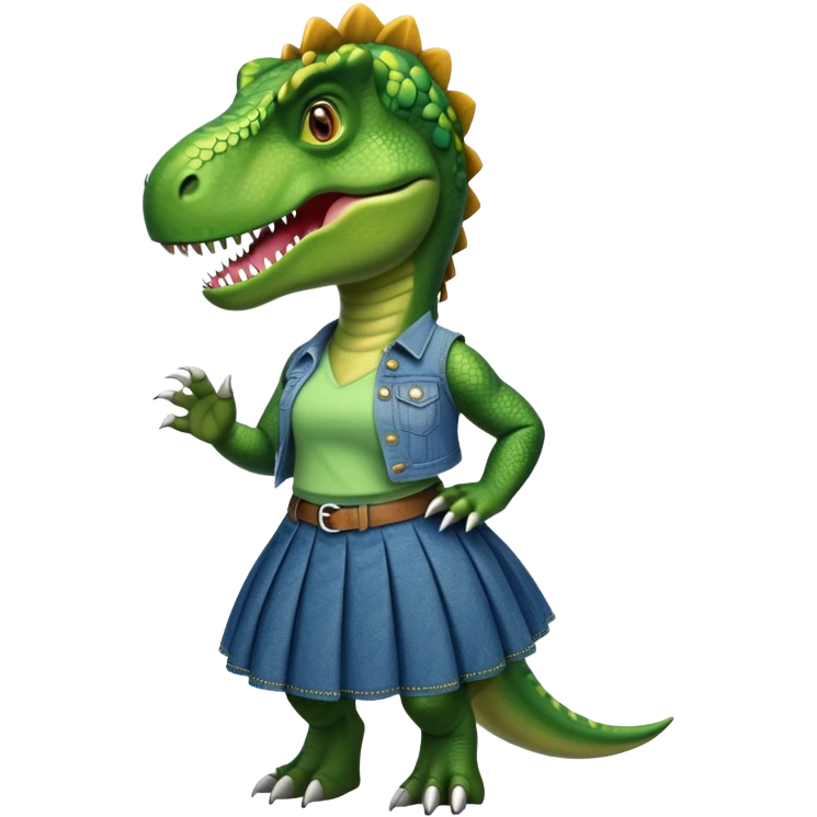 trex in a skirt emoji