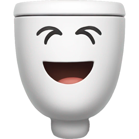 Toilet with face emoji