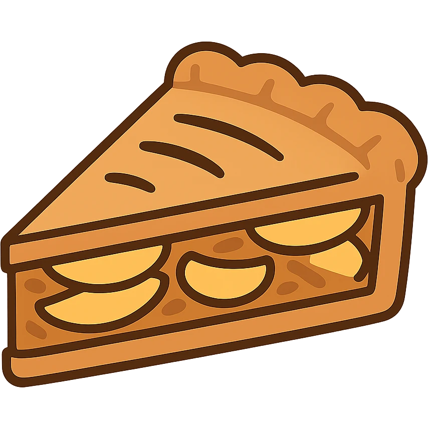 slice of apple pie flat toon style emoji