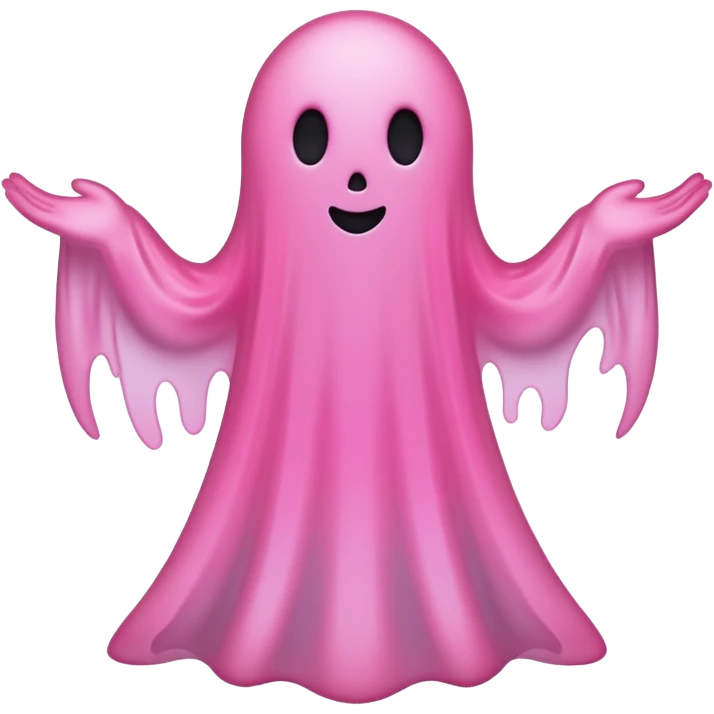 pink ghost shiloette emoji