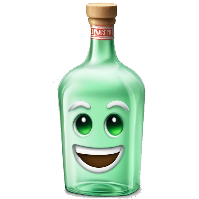 minty schnapps rumplemintz liquor bottle white background emoji