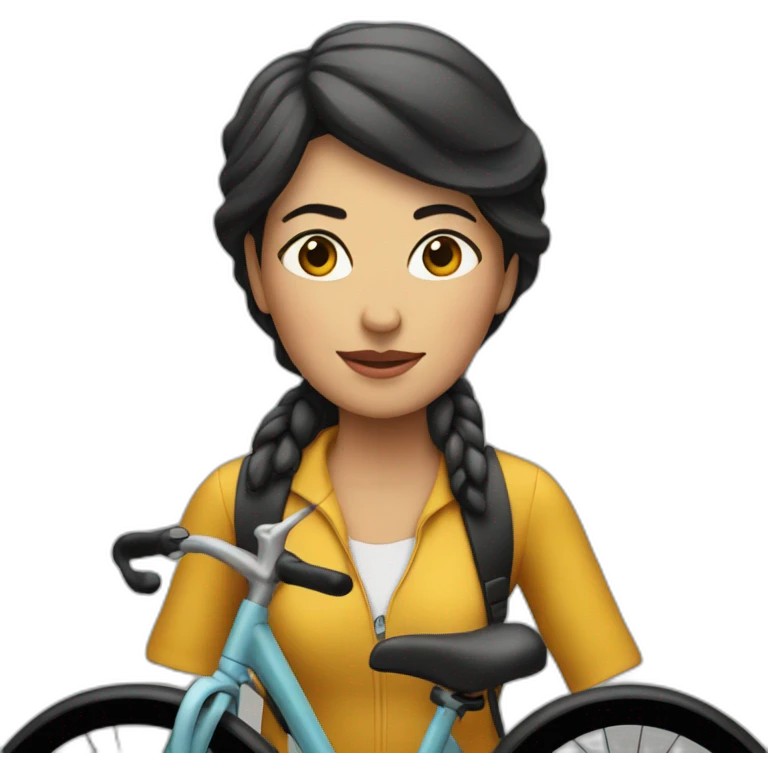 Mujer en bici urbana emoji