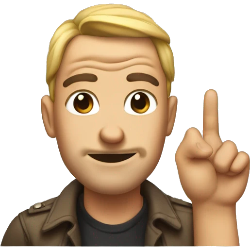 Waggling eyebrows and finger guns emoji