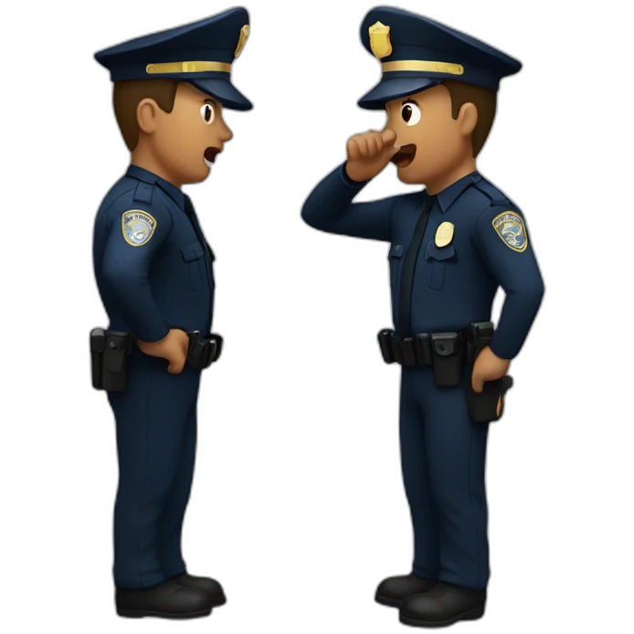 POLICE STOPPING WHILE WHISTLING emoji