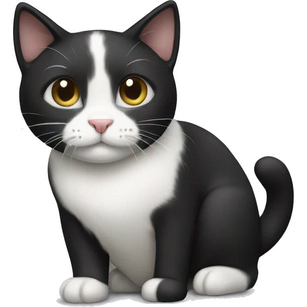 Black and white cat emoji