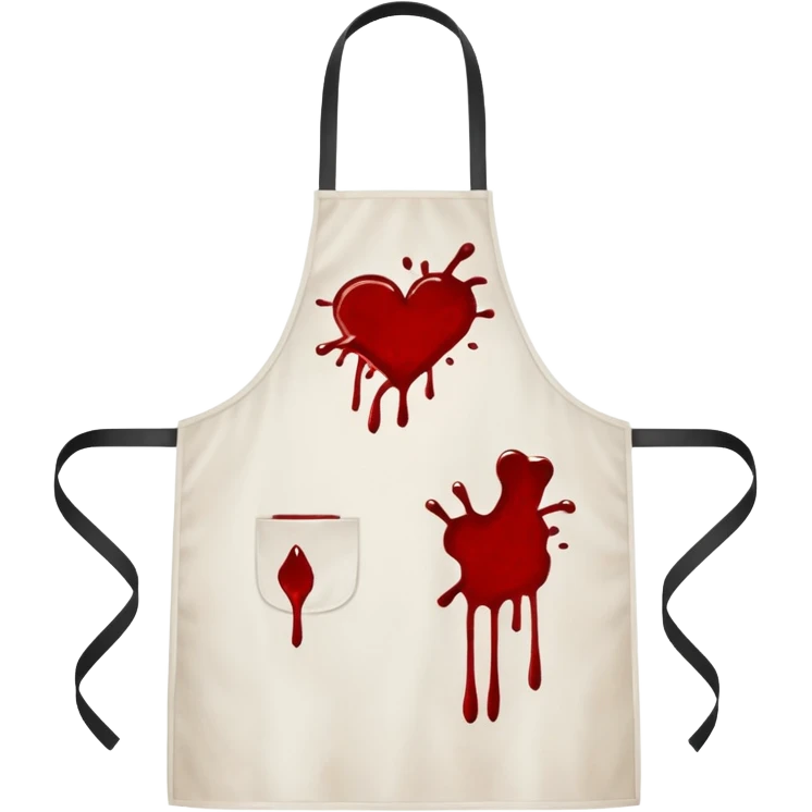 Apron with blood stains emoji