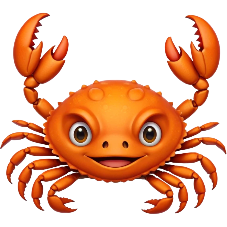 cute crab with big eyes and a smiling face, variation 3 emoji