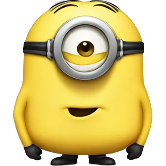 A yellow minion with a large round butt emoji