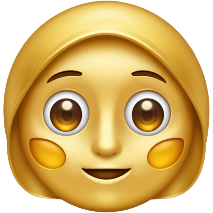 eine goldene schallpatte die ein cartoon gesicht drauf hat und lächelt emoji