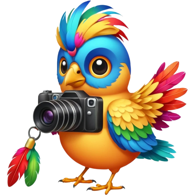 bird with a camera emoji