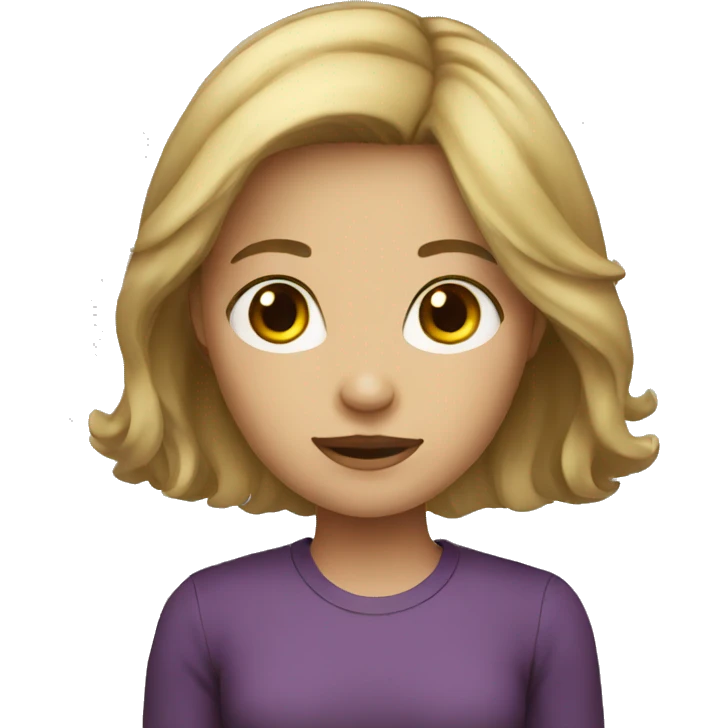 Dark Blond hair girl  emoji