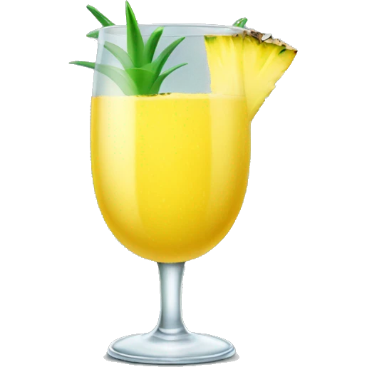 Glass of pineapple juice emoji