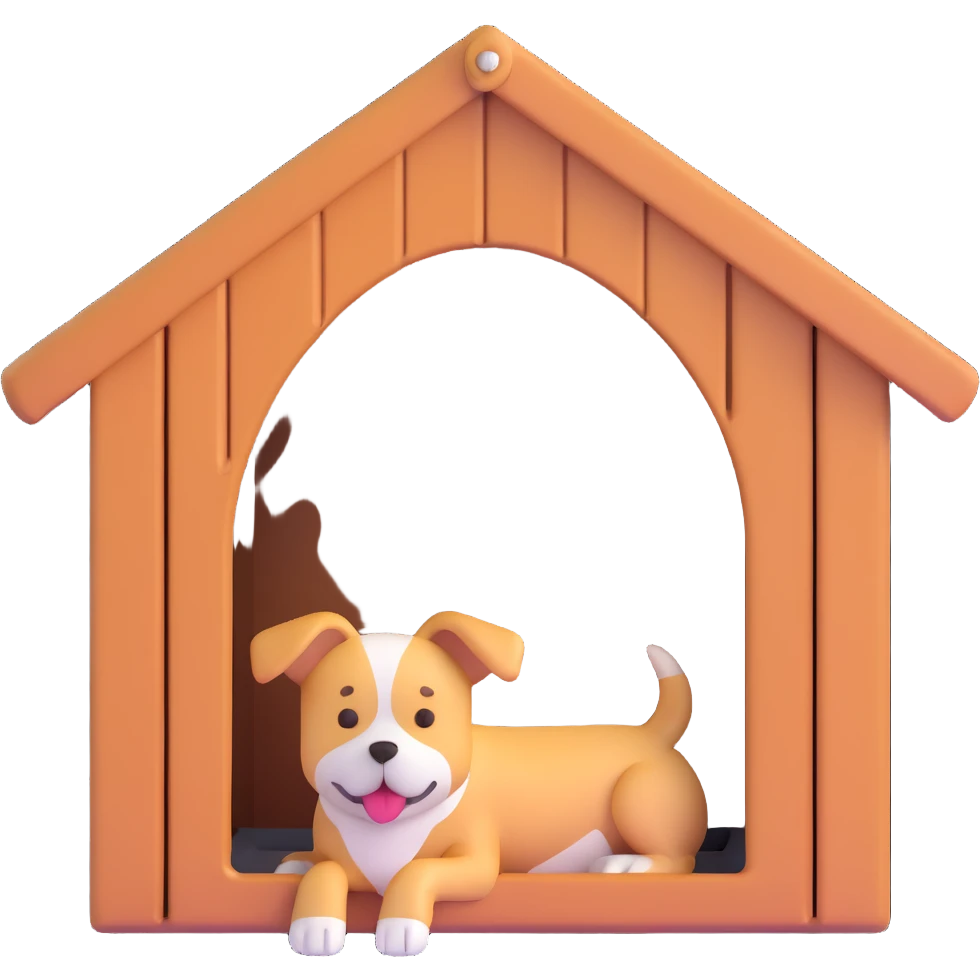 pet house, dog kennel emoji