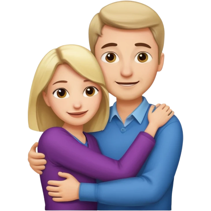 two Bestie man and woman coworkers teacher hug sarcastic emoji