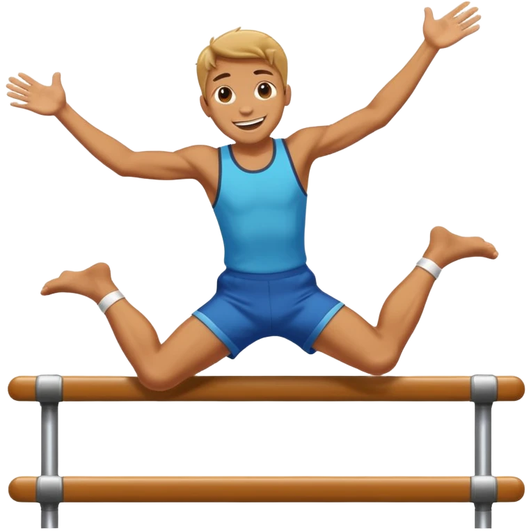 Make an emoji of a guy jumping onto a bar emoji