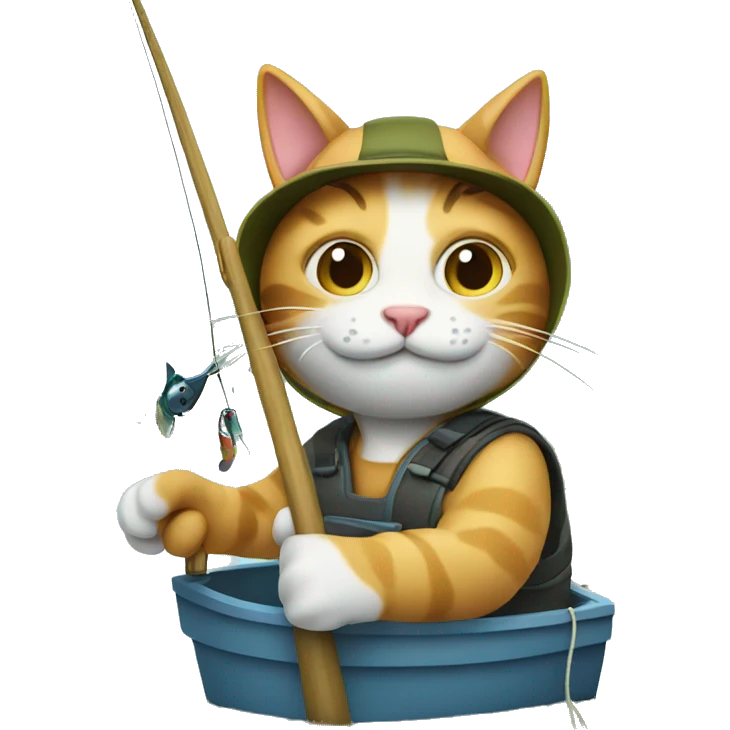 Cat fishing emoji