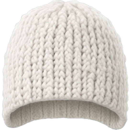 white knitted wool cap piece of clothing emoji