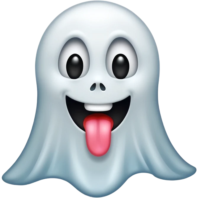 Fantasma sacando la lengua  emoji