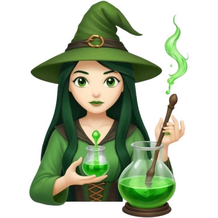 green witch cooking potion emoji