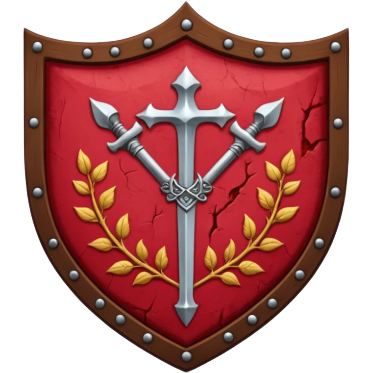 brasão medieval rosa de sangue vermelha emoji