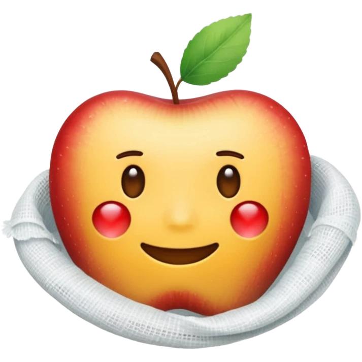 gauze strip, white, slightly frayed ends, simple, apple style emoji emoji