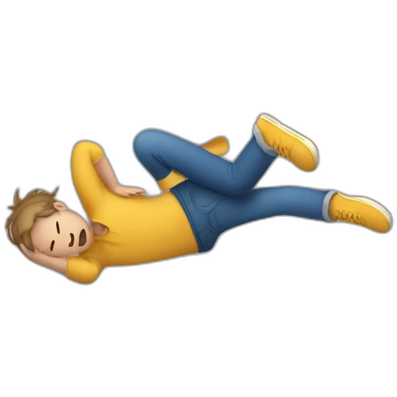 Falling over emoji