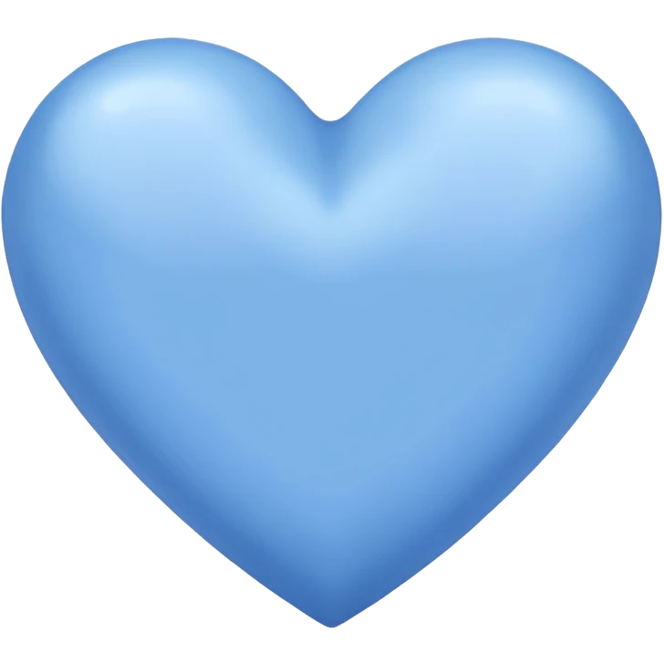 Pastel Cornflower blue heart emoji
