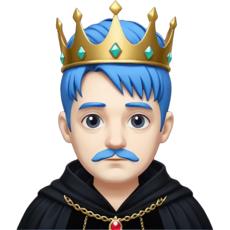 blue haired old goth king emoji