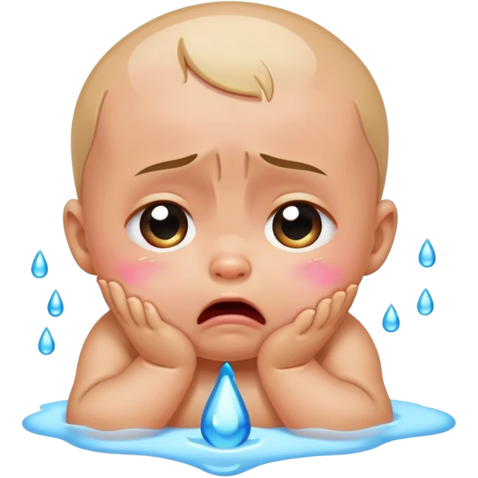 colorful crying baby emoji